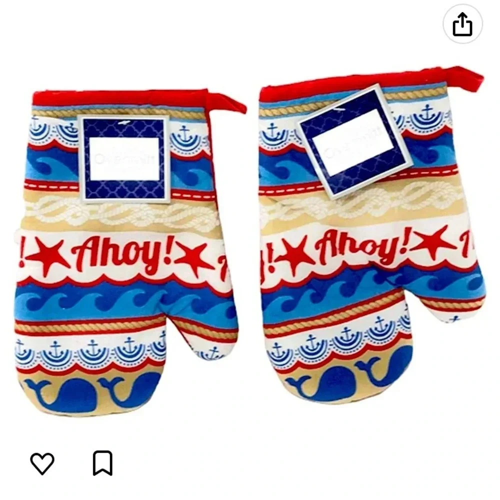 Nantucket Home Summer Themed Oven Mitts (2)